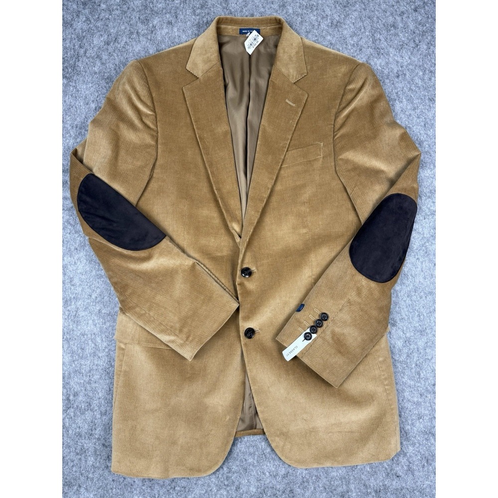 Stafford Mens 42R Corduroy Sports Coat Blazer Jacket Elbow Patches $168 MSRP